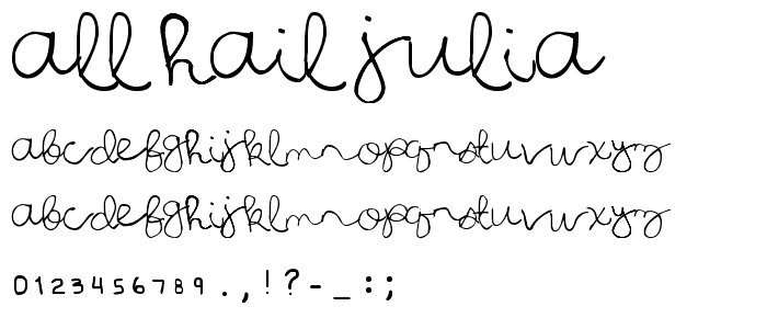 All Hail Julia font